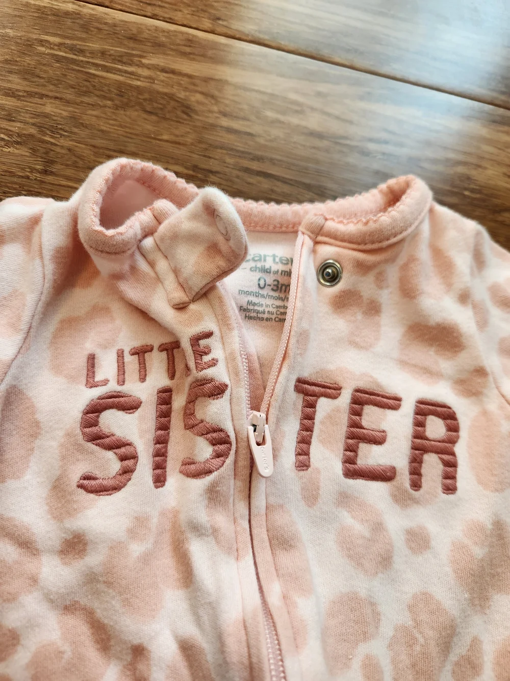 4 Carters Girls LITTLE SISTER Footed Sleepers And Bodysuit Pajamas, 0-24 Months